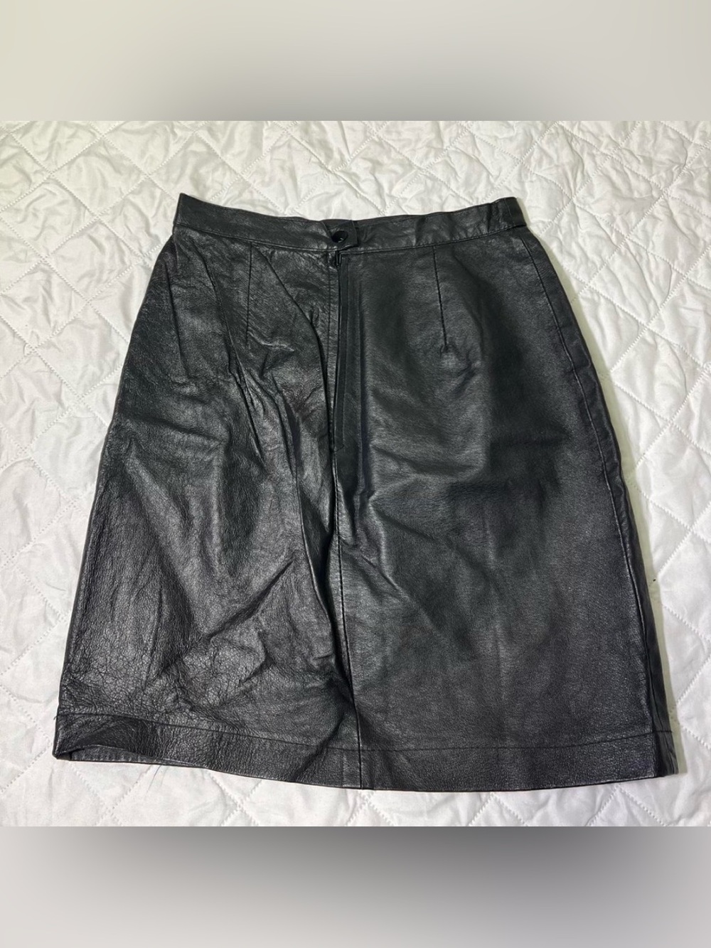 Wilson's Leather black leather skirt with zipper
